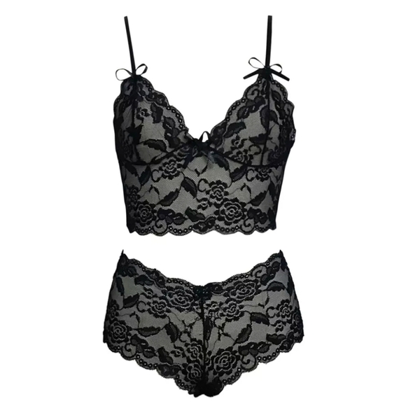 Other - Cami Bra Boy Short Set Black Lingerie 2-Piece Bralette